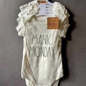 NWT Rae Dunn Days of the Week Bodysuits